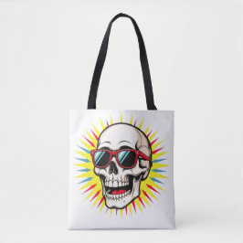 **Funny Skull With Sunglasses – Cartoon Laughing S Tote Bag