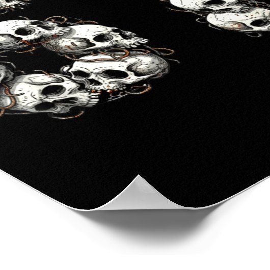 Funny Skulls 6 7 Meme Six Seven Love Halloween  Poster (Hoek)