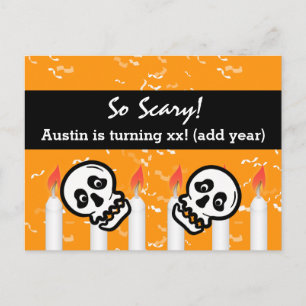Funny Skulls Birthday Party Save the Date V05 Aankondigingskaart
