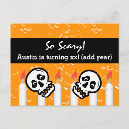 Funny Skulls Verjaardagsfeest Save the Date V05 Aankondigingskaart