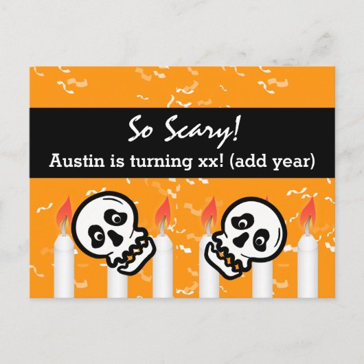 Funny Skulls Verjaardagsfeest Save the Date V05 Aankondigingskaart (Voorkant)