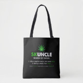 Funny Skuncle Weed Smoker Oom Lover Tote Bag (Voorkant)
