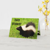 Funny Skunk Feel Better Kaart (Gele Bloem)