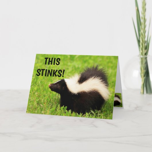 Funny Skunk Feel Better Kaart (Voorkant)