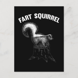 Funny Skunk Joke Squirrel Pun Briefkaart