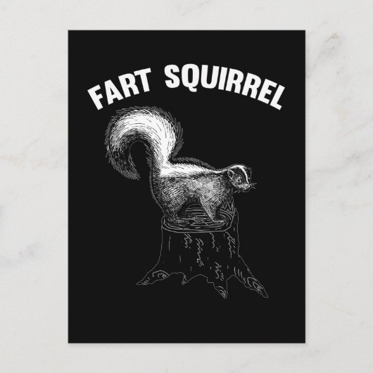 Funny Skunk Joke Squirrel Pun Briefkaart (Voorkant)