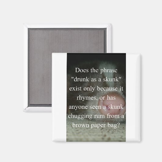 Funny Skunk Magneet (Voorkant / Achterkant)