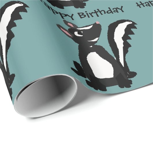 Funny Skunk Primitive Art Cadeaupapier (Rol Hoek)