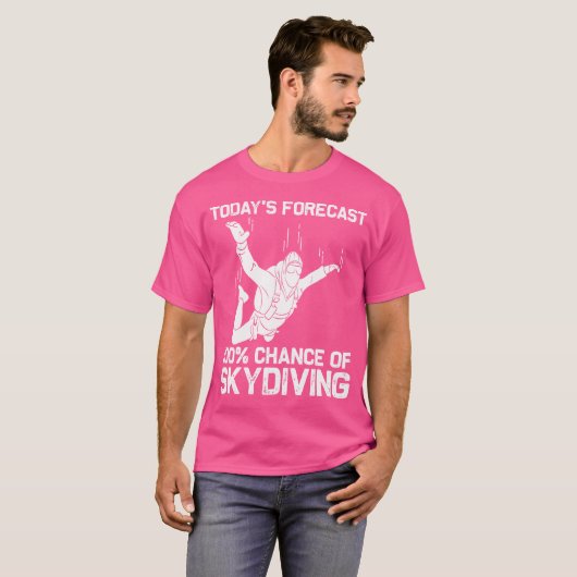 Funny Skydiving For Parachuting Jumping Sky Diving T-shirt (Voorkant volledig)