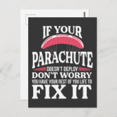 Funny Skydiving Gift Hilarious Skydiver Parachute Briefkaart (Voorkant / Achterkant)