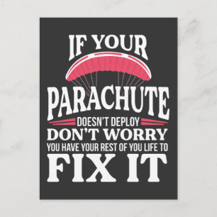 Funny Skydiving Gift Hilarious Skydiver Parachute Briefkaart