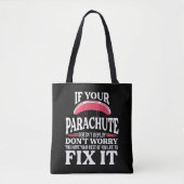 Funny Skydiving Gift Hilarious Skydiver Parachute Tote Bag (Voorkant)