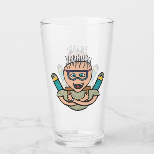 Funny Skydiving Glas (Achterkant)