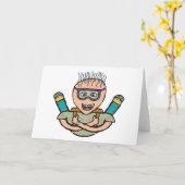 Funny Skydiving Kaart (Gele Bloem)