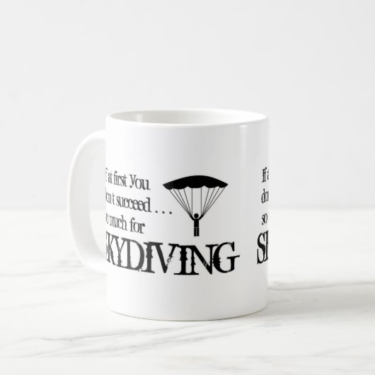 Funny Skydiving mok koffie (Voorkant links)