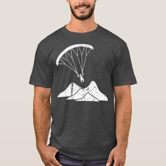 Funny Skydiving Skydiver Silhouette Paragliding T-shirt (Voorkant)