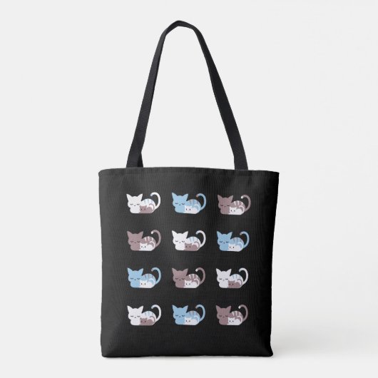 Funny slaapcat citeert II Tote Bag (Achterkant)