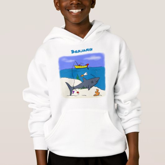 Funny slaapshark and Fishing cartoon (Voorkant)