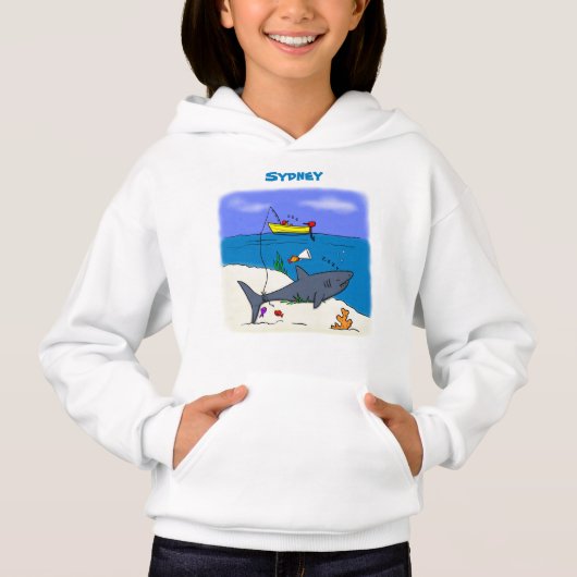 Funny slaapshark and Fishing cartoon (Voorkant)