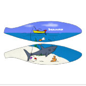 Funny slaapshark and Fishing cartoon Basketbal (Panelen)