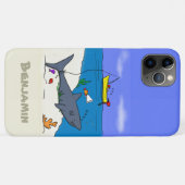 Funny slaapshark and Fishing cartoon Case-Mate iPhone Case (Achterkant (horizontaal))