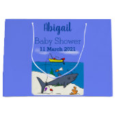 Funny slaapshark and Fishing cartoon Groot Cadeauzakje (Voorkant)