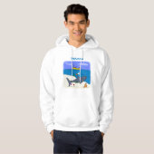 Funny slaapshark and Fishing cartoon Hoodie (Voorkant volledig)