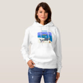 Funny slaapshark and Fishing cartoon Hoodie (Voorkant volledig)