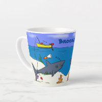 Funny slaapshark and Fishing cartoon