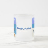 Funny slaapshark and Fishing cartoon Matglas Koffiemok (Center)