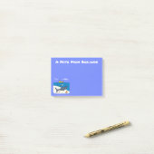 Funny slaapshark and Fishing cartoon Post-it® Notes (Op bureau)