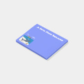 Funny slaapshark and Fishing cartoon Post-it® Notes (Schuin)