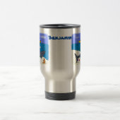 Funny slaapshark and Fishing cartoon Reisbeker (Center)