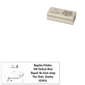 Funny slaapshark and Fishing cartoon Rubberstempel (Gestempeld)