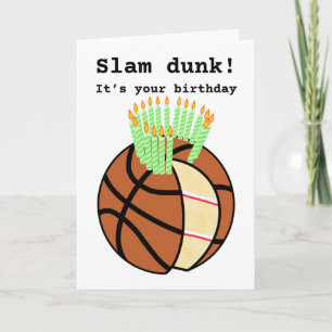 Funny slam dunk basketbal kaart