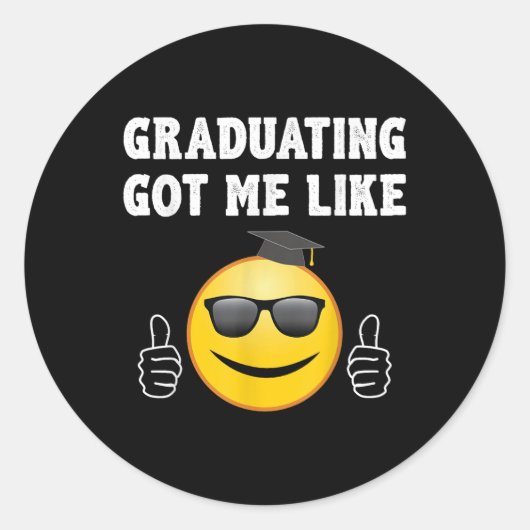 Funny Slang Afstuderen Afstuderen 2025 Ronde Sticker (Voorkant)
