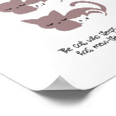 Funny Slapende Cat Pun en Art I Notitieblok Poster (Hoek)