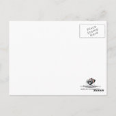 Funny Slapende Kat in het Briefkaart van Bed (Achterkant)