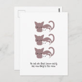 Funny Slapende Kat Pun en Art I Briefkaart (Voorkant / Achterkant)