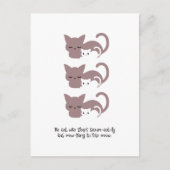 Funny Slapende Kat Pun en Art I Briefkaart (Voorkant)