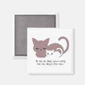 Funny Slapende Kat Pun en Art I Magneet (Voorkant / Achterkant)