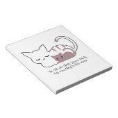 Funny Slapende Kat Pun en Art II Notitieblok (Schuin)