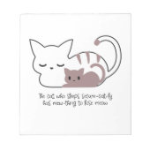 Funny Slapende Kat Pun en Art II Notitieblok (Voorkant)
