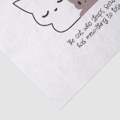 Funny Slapende Kat Pun en Art II Tissuepapier (Detail)