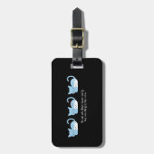 Funny Slapende Kat Pun en Kunst Bagagelabel (Voorkant verticaal)