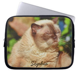 Funny Slapepy Cat&For Kitten Lovers Laptop Sleeve