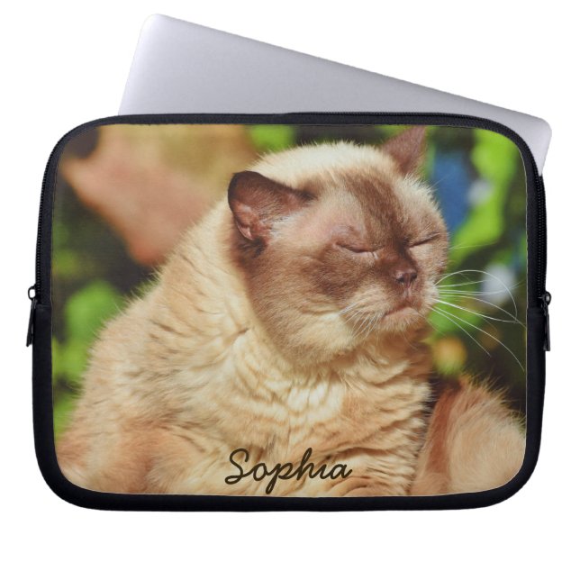 Funny Slapepy Cat&For Kitten Lovers Laptop Sleeve (Voorkant)