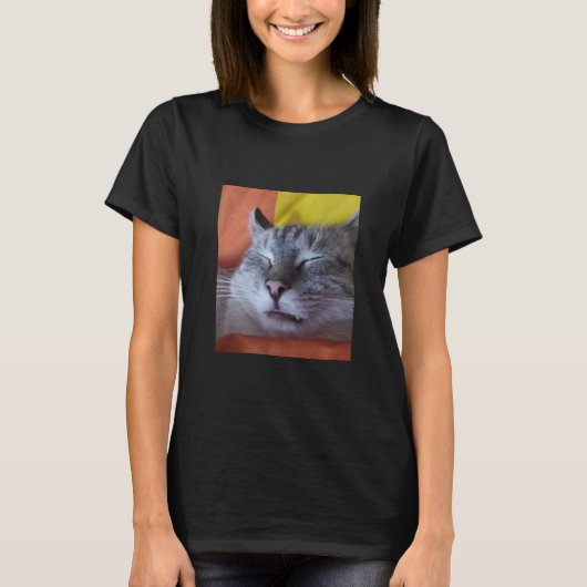 Funny Slaping Rescue Cat T-shirt (Voorkant)