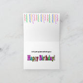 Funny Slaping Sloth Birthday Kaart (Binnen)