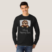Funny Slaping Sloth Lover Power Napper Napping T-shirt (Voorkant volledig)